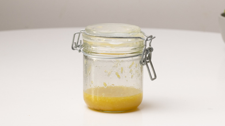 jar containing ginger slaw dressing