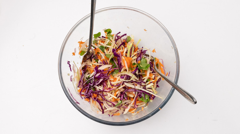 ginger slaw in a bowl