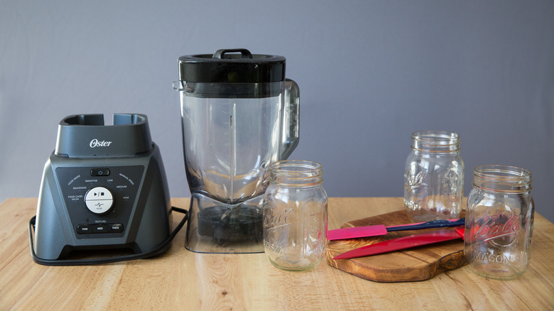 green juice tools on table