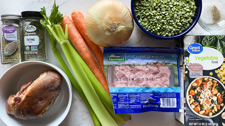 ingredients for split pea soup