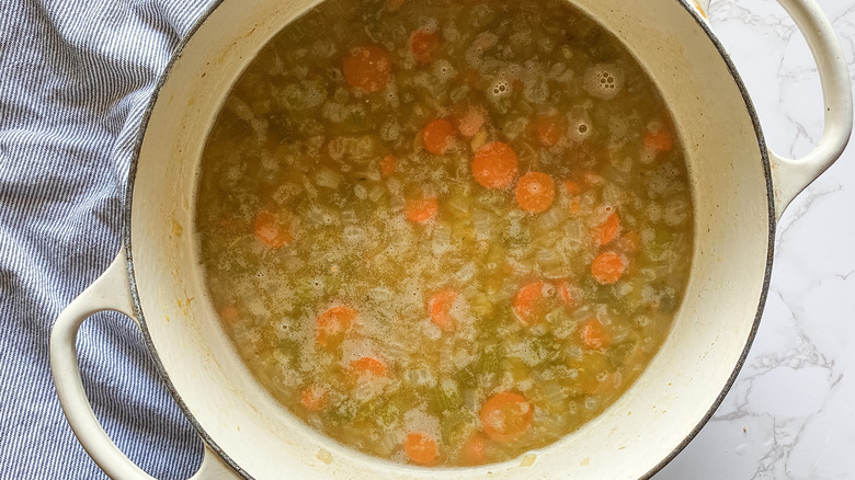 partially blended soup