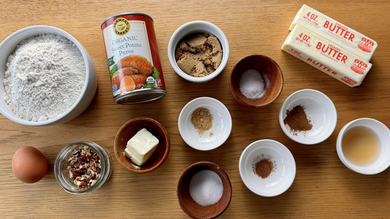 Ingredients for sweet potato ghost hand pies