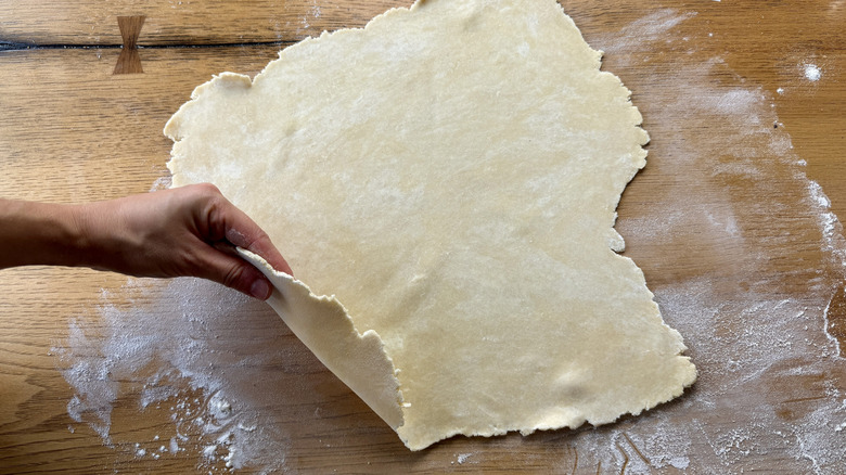 Rolled pie dough