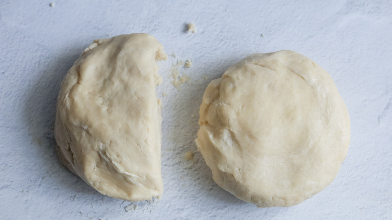 two pieces of pie dough