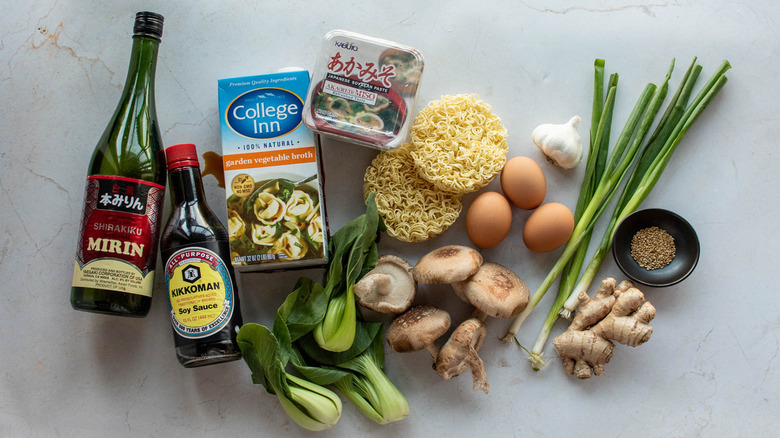 ingredients for homemade ramen