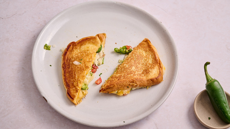 grilled cheese on plate