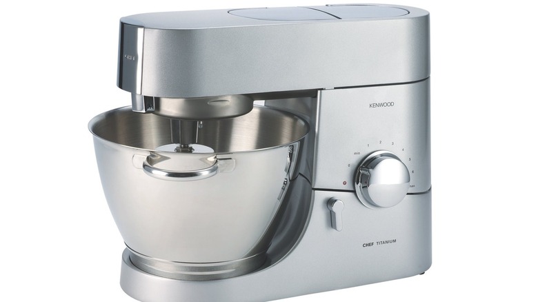 Silver Kenwood stand mixer 