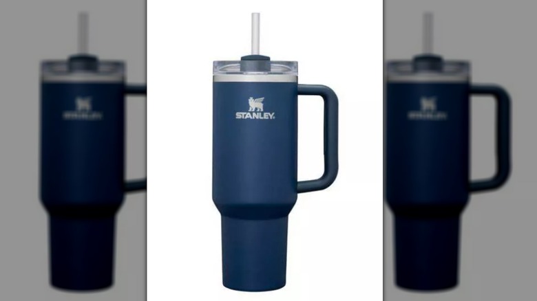 Stanley tumbler in navy voyage