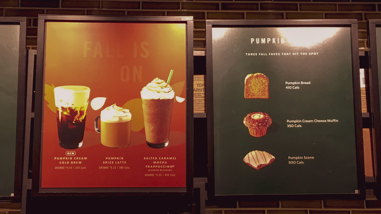 Starbucks fall menu