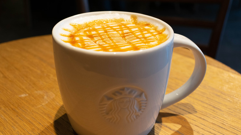 A classic Starbucks Caramel Macchiato