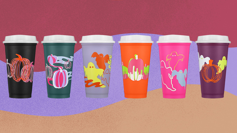 Starbucks reusable Halloween hot cups