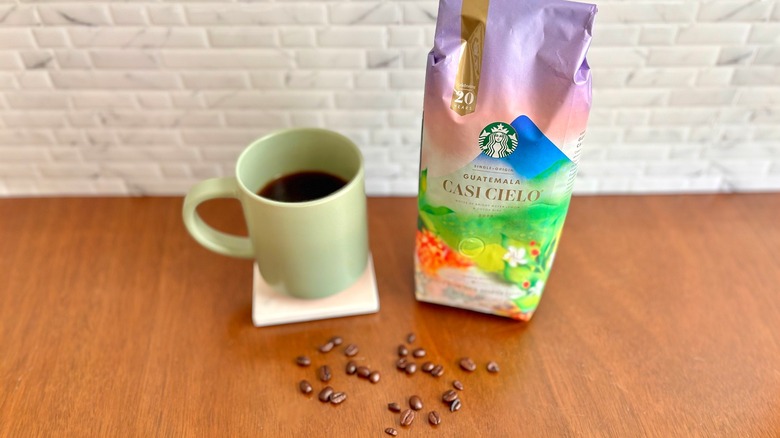 Starbucks Guatemala Casi Cielo coffee and beans