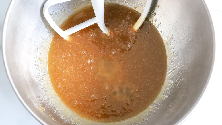 wet ingredients in a bowl