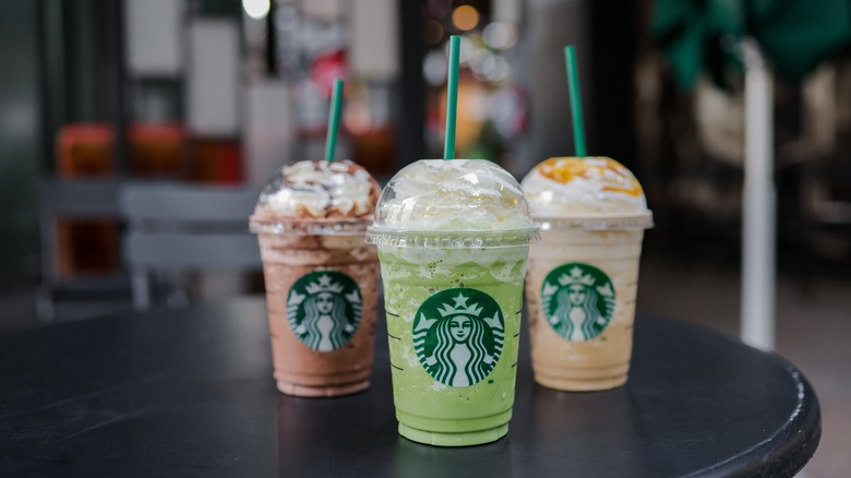 Starbucks frappuccinos 