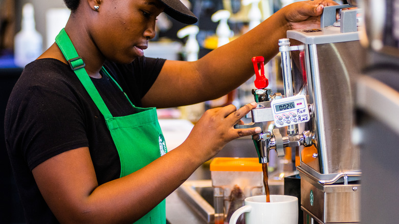 Barista at starbucks 