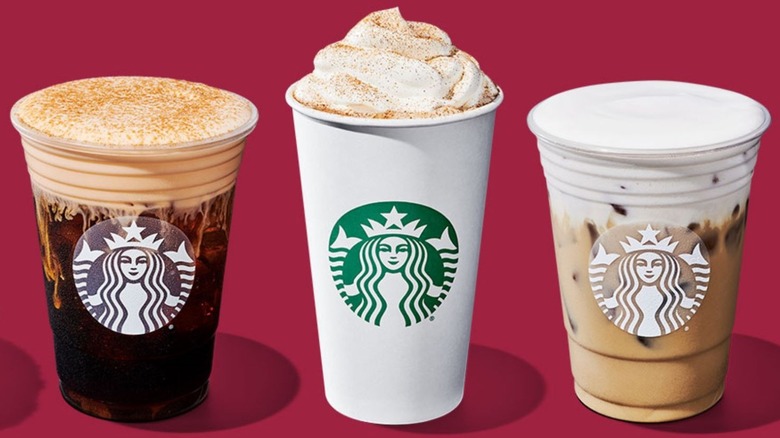 Three Starbucks fall 2024 drinks