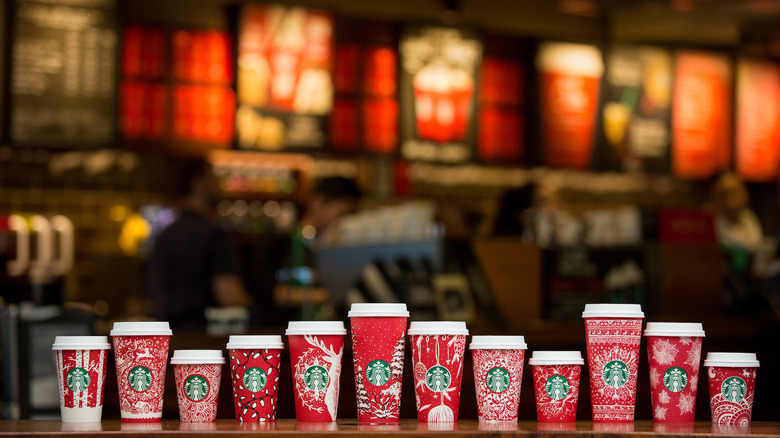 starbucks holiday cups and menu