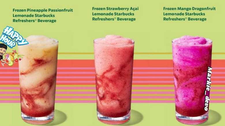 Starbucks frozen lemonade lineup