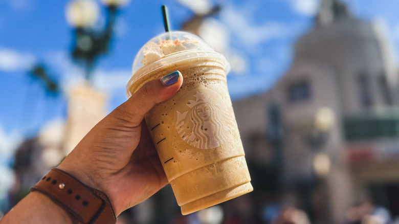 handheld Betty White Frappuccino