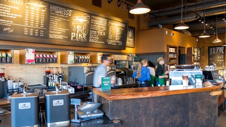 Starbucks employees in Seattle, WA