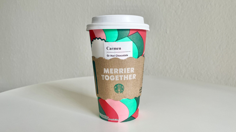 starbucks hot chocolate holiday cup