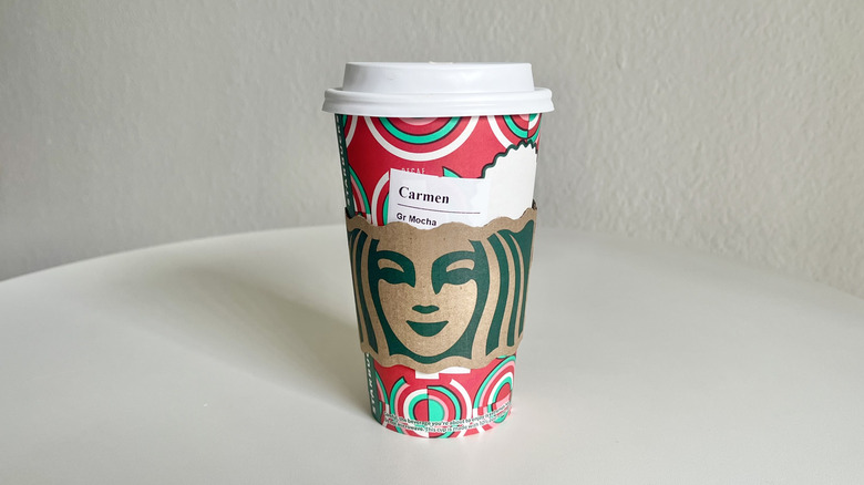 starbucks hot chocolate espresso holiday cup