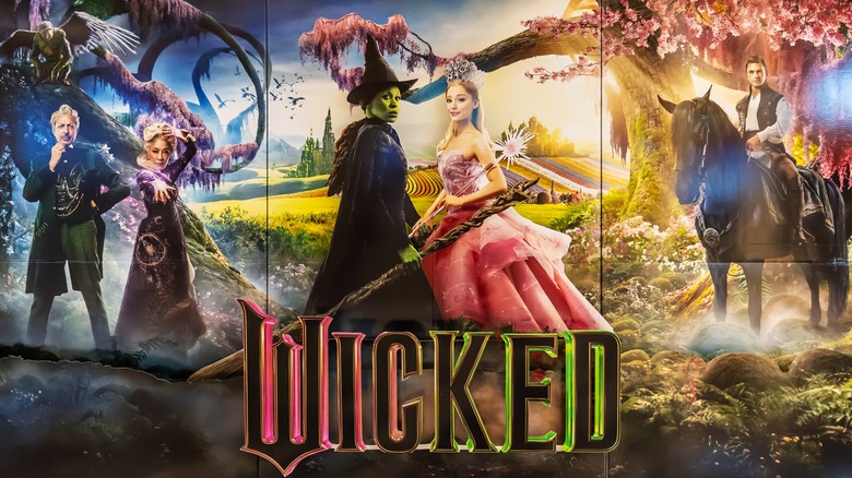 Wicked movie poster in a theater