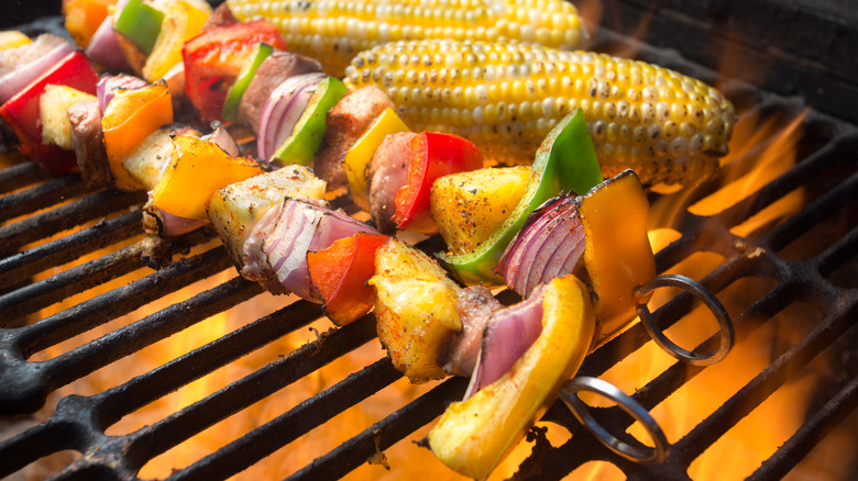 Vegetables on a grill