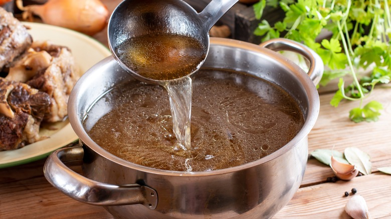 pot of bone broth