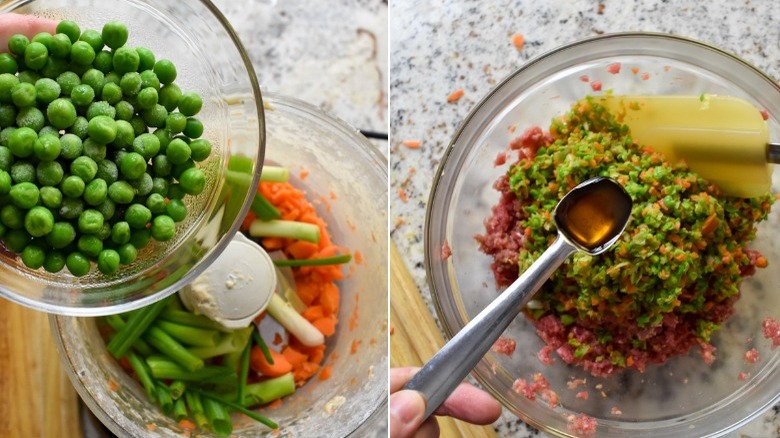 veggies and meat processing