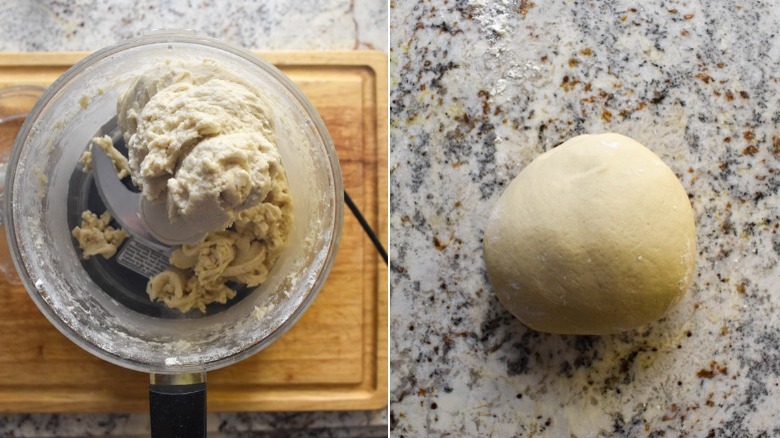 making dumpling wrapper dough