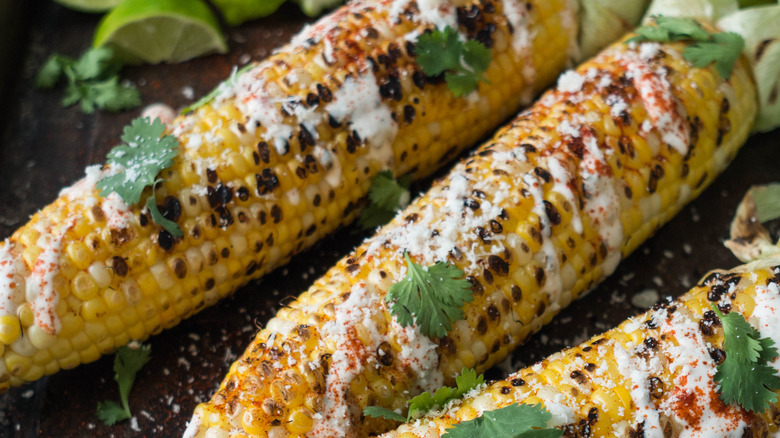 Mexican corn on the cob 