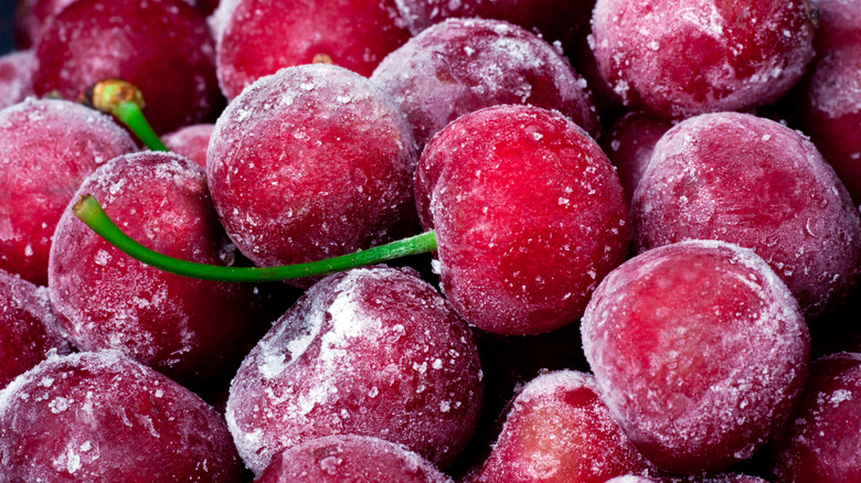 frozen cherries with stem