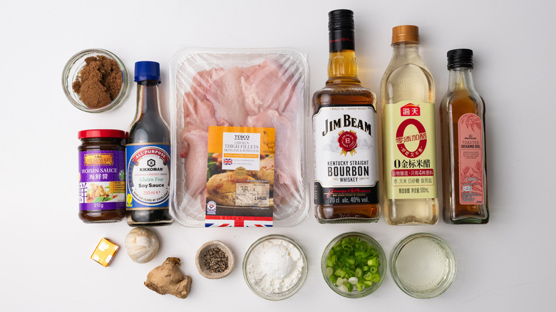 Ingredients for Chinese bourbon chicken