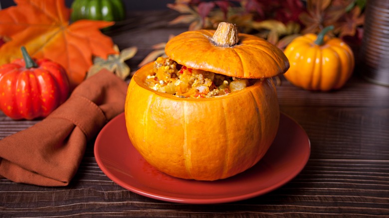 Pumpkin serving bowl