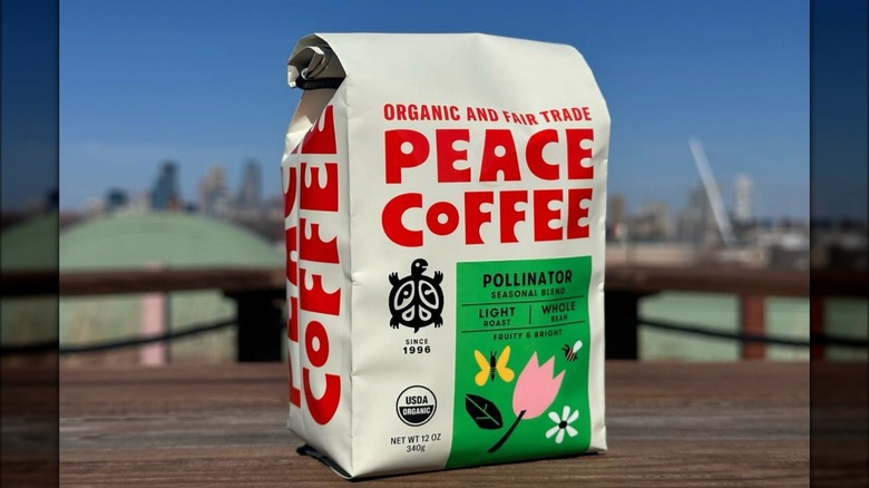 Package of Peace Coffee beans