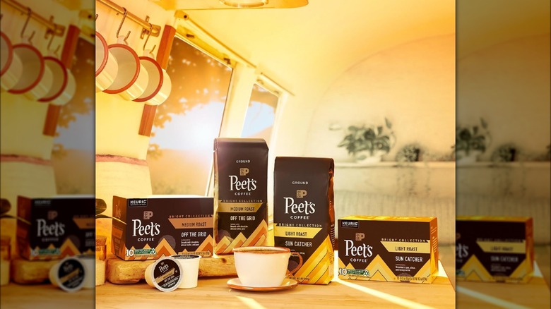 Variety of Peet's Coffee products