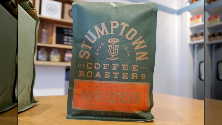 Bag of Stumptown coffee beans