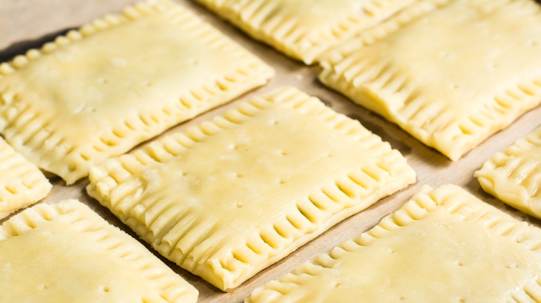 Homemade Pop-Tarts on baking sheet