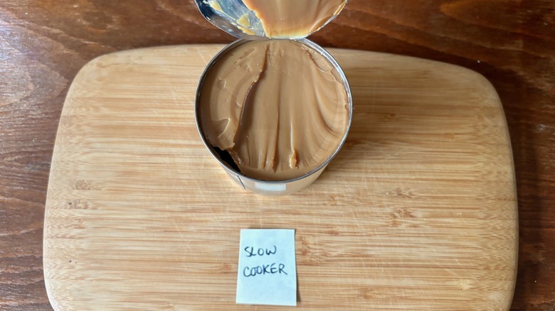 Slow cooked can dulce de leche