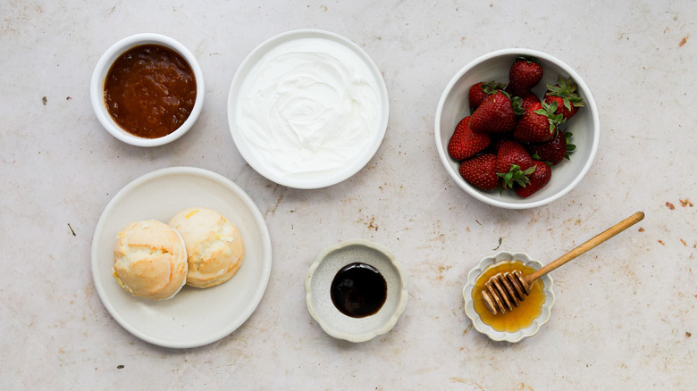 Ingredients for summer fruit parfait