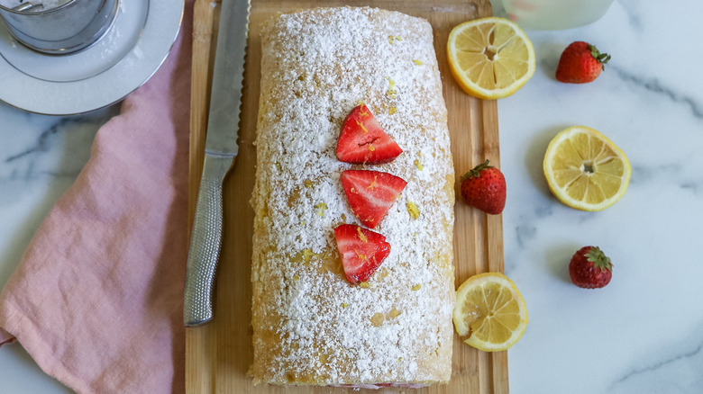 strawberry cream-filled jelly roll