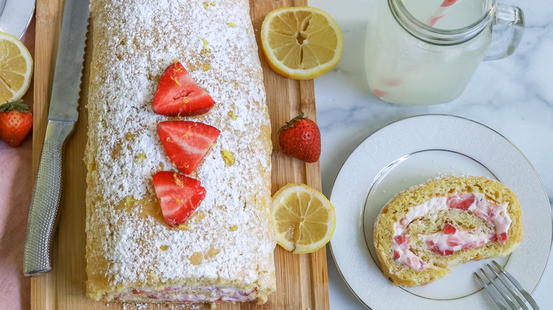 strawberry cream-filled jelly roll