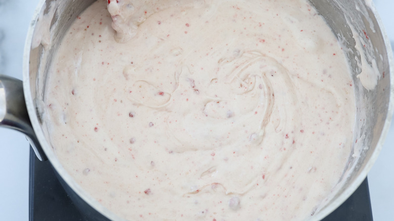 strawberry fudge in pot