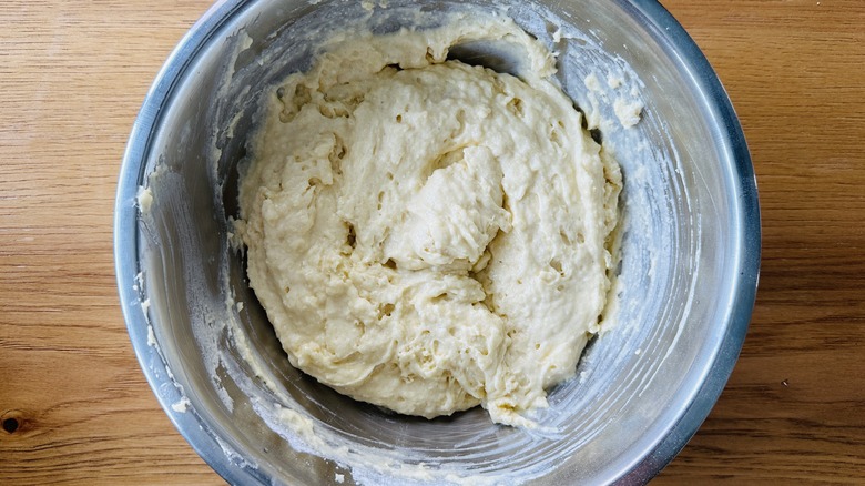 pancake batter in bowl