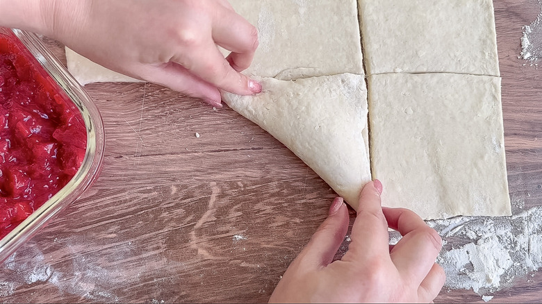folded turnover dough