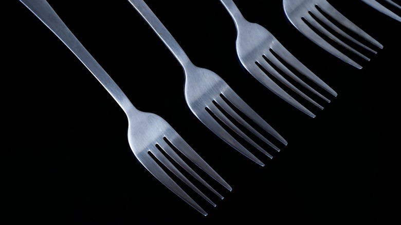 forks on a dark background