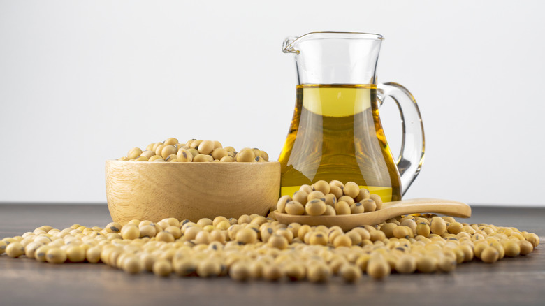 Soybean oil in a jug