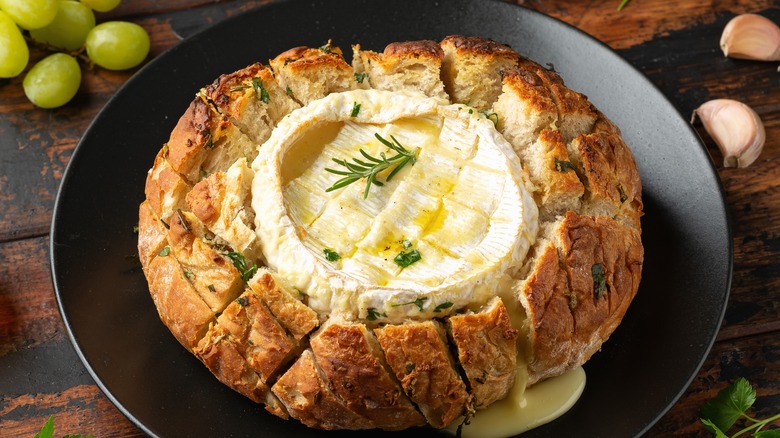 baked cheese in bread