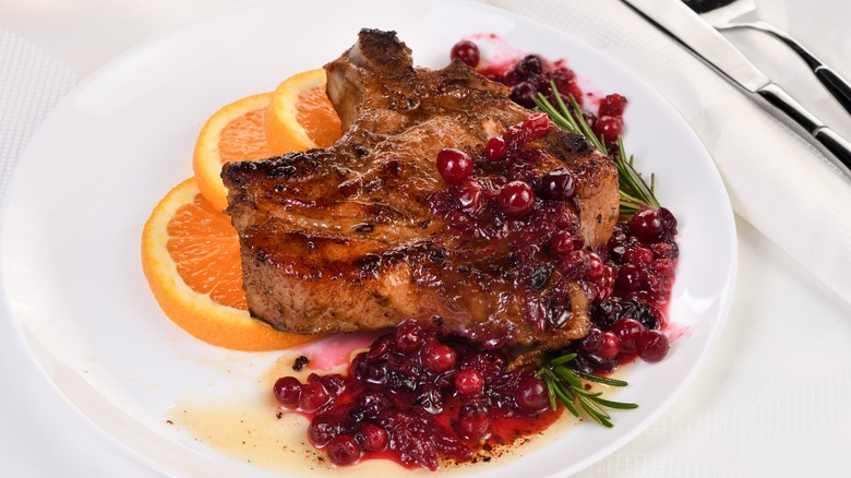 pork chops with cranberries